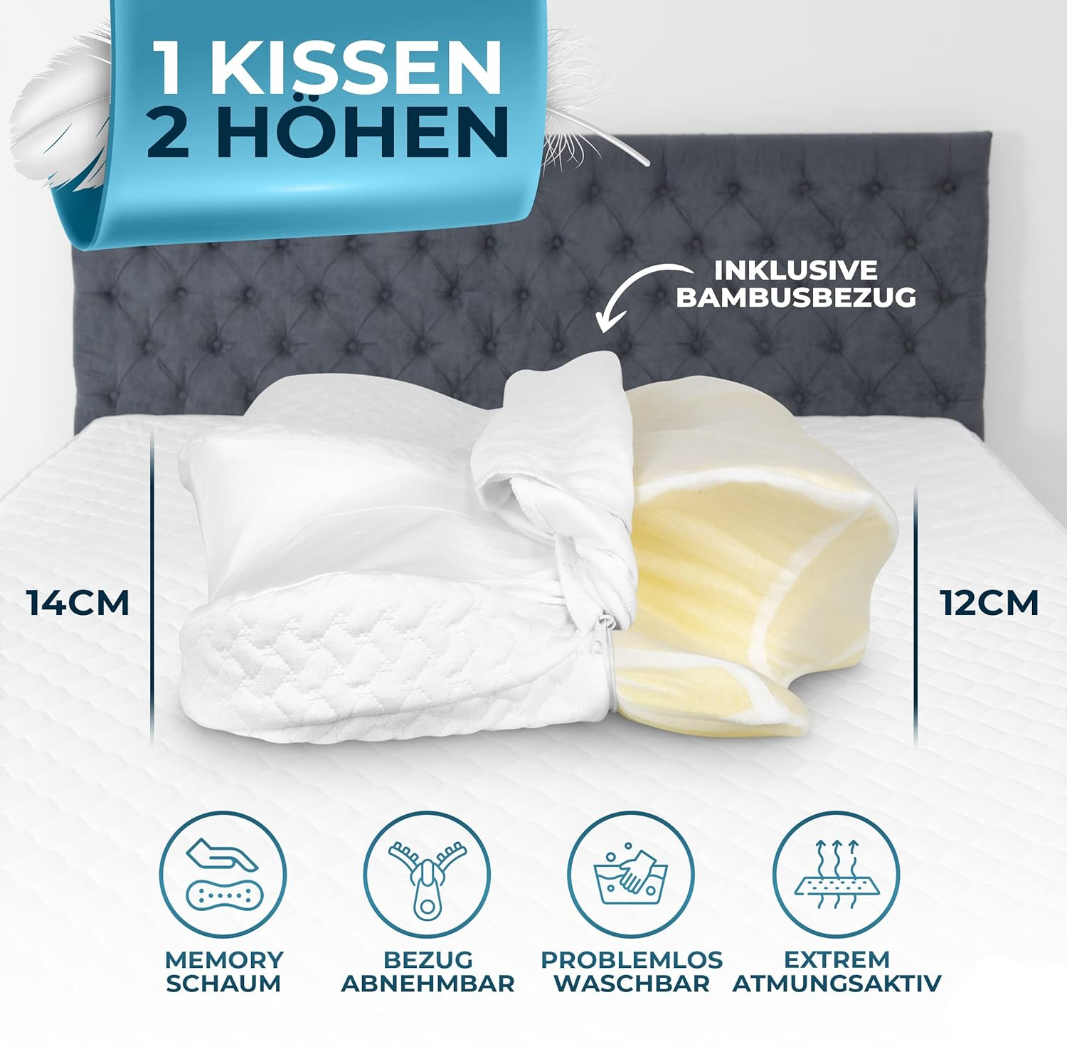 Orthopädisches Kissen aus Memoryschaum